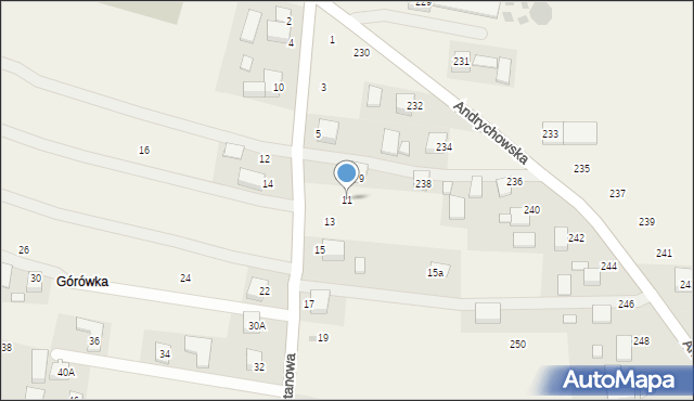 Piotrowice, Kasztanowa, 11, mapa Piotrowice