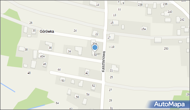 Piotrowice, Kasztanowa, 32, mapa Piotrowice