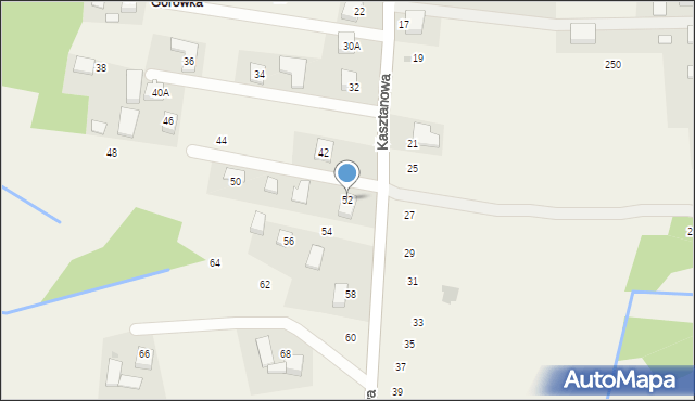 Piotrowice, Kasztanowa, 52, mapa Piotrowice