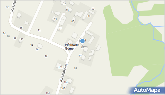 Piotrowice, Kasztanowa, 95, mapa Piotrowice