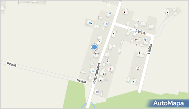 Piotrowice, Kasztanowa, 12, mapa Piotrowice