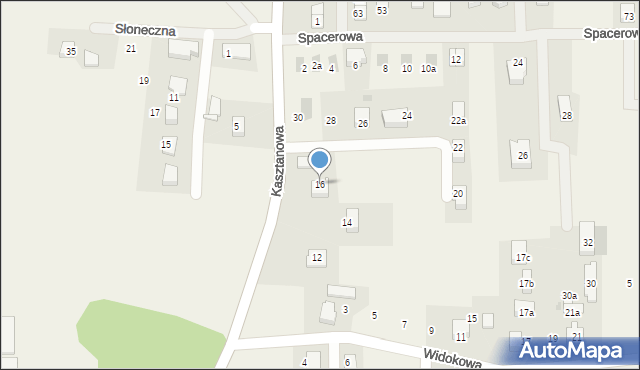 Pisary, Kasztanowa, 16, mapa Pisary