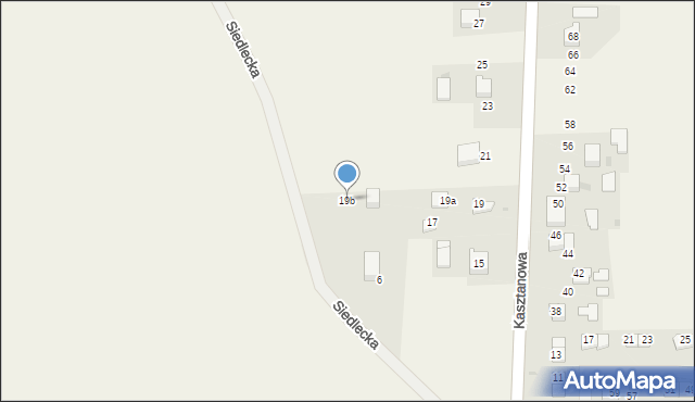 Pisary, Kasztanowa, 19b, mapa Pisary