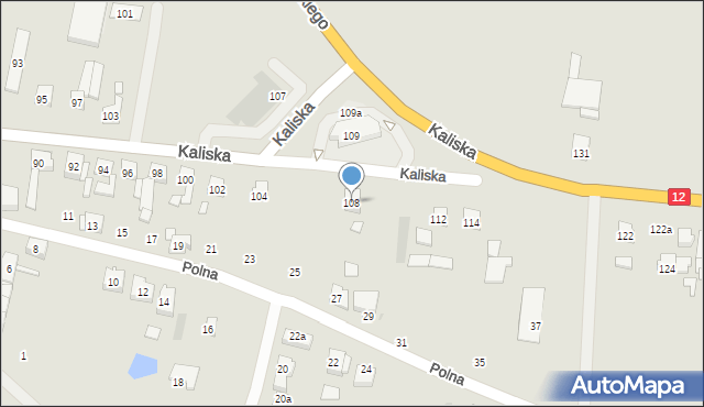 Pleszew, Kaliska, 108, mapa Pleszew