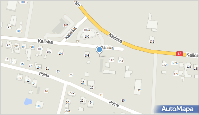 Pleszew, Kaliska, 110, mapa Pleszew