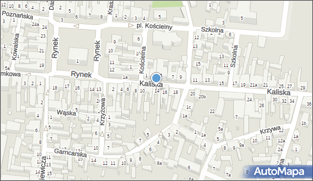 Pleszew, Kaliska, 14, mapa Pleszew