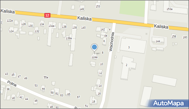 Pleszew, Kaliska, 142a, mapa Pleszew