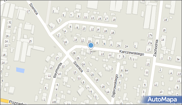 Pleszew, Karczewskiego, 17, mapa Pleszew