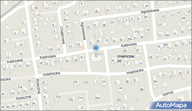 Płock, Kalinowa, 32, mapa Płock