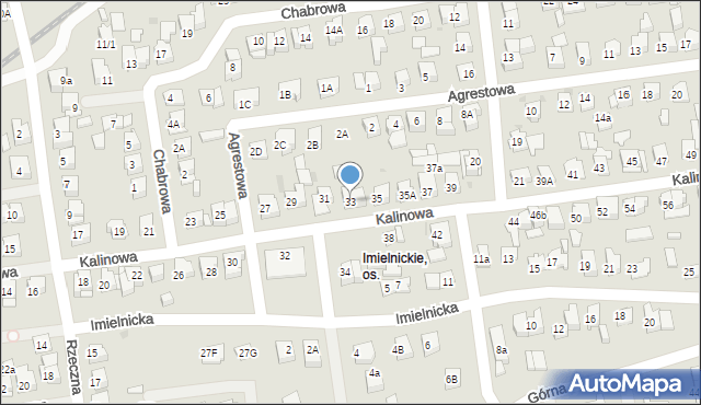 Płock, Kalinowa, 33, mapa Płock