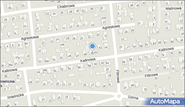Płock, Kalinowa, 51, mapa Płock