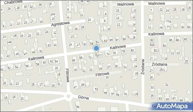 Płock, Kalinowa, 72, mapa Płock