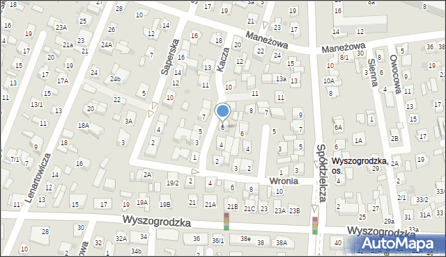 Płock, Kacza, 6, mapa Płock