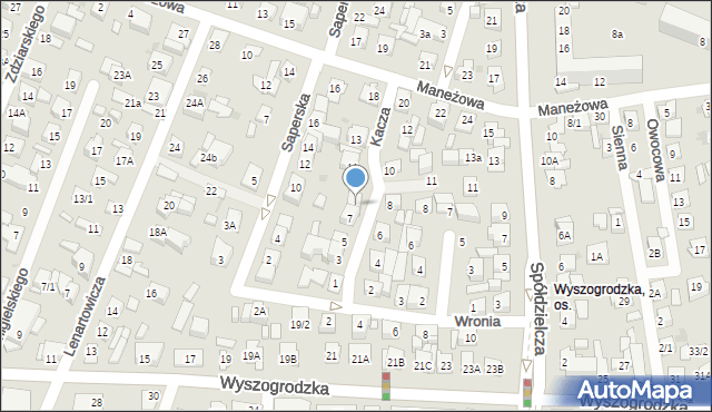 Płock, Kacza, 9, mapa Płock