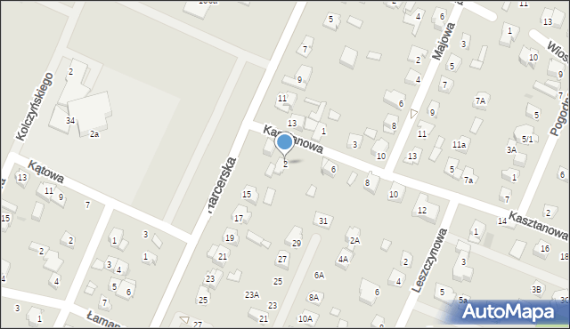 Płock, Kasztanowa, 2, mapa Płock