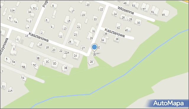 Płock, Kasztanowa, 30, mapa Płock