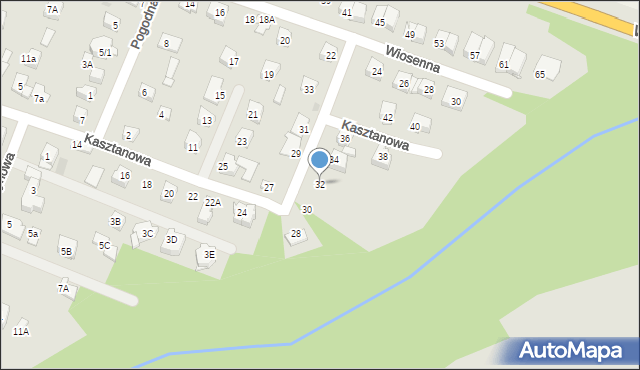 Płock, Kasztanowa, 32, mapa Płock