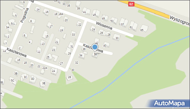 Płock, Kasztanowa, 38, mapa Płock