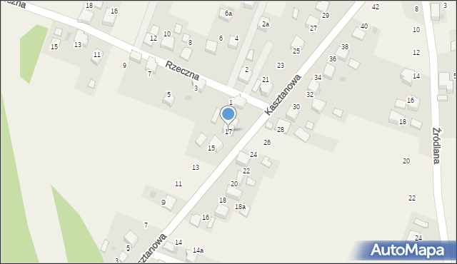 Płoki, Kasztanowa, 17, mapa Płoki