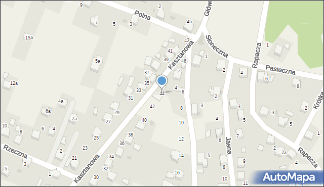 Płoki, Kasztanowa, 44, mapa Płoki