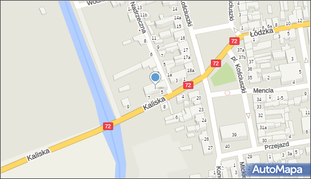 Poddębice, Kaliska, 5/7, mapa Poddębice