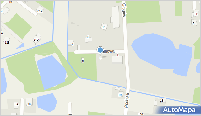 Podkowa Leśna, Kalinowa, 3, mapa Podkowa Leśna