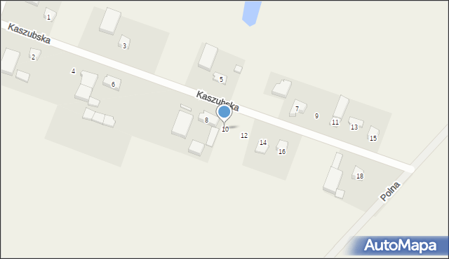 Podole Małe, Kaszubska, 10, mapa Podole Małe
