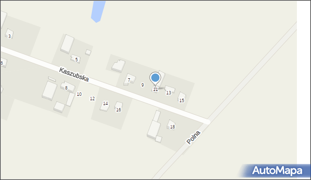 Podole Małe, Kaszubska, 11, mapa Podole Małe