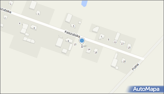 Podole Małe, Kaszubska, 12, mapa Podole Małe