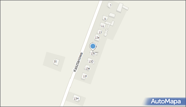 Podstolice, Kasztanowa, 13c, mapa Podstolice
