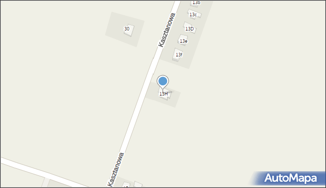 Podstolice, Kasztanowa, 13H, mapa Podstolice
