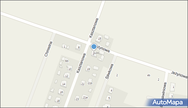 Podstolice, Kasztanowa, 17, mapa Podstolice