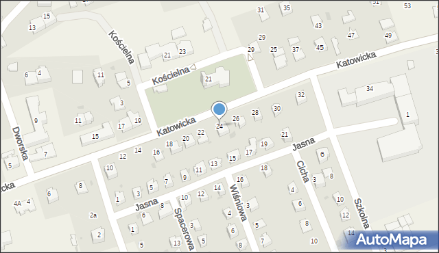 Pogwizdów, Katowicka, 24, mapa Pogwizdów