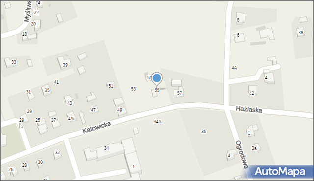 Pogwizdów, Katowicka, 55, mapa Pogwizdów