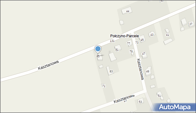 Połczyno, Kasztanowa, 85, mapa Połczyno