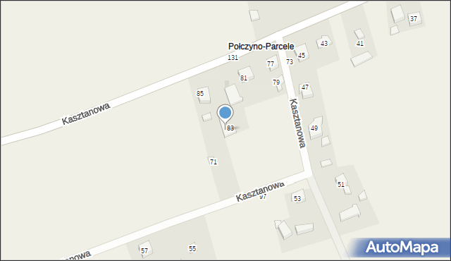 Połczyno, Kasztanowa, 87, mapa Połczyno