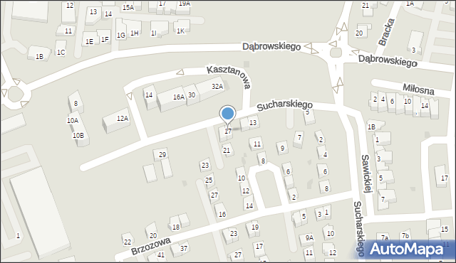 Polkowice, Kasztanowa, 17, mapa Polkowice