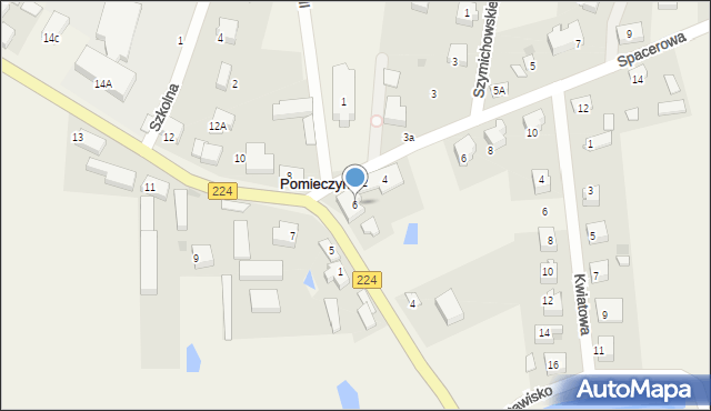 Pomieczyno, Kartuska, 6, mapa Pomieczyno