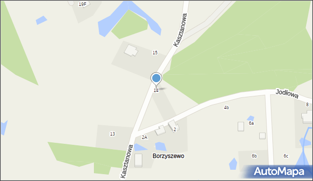 Pomlewo, Kasztanowa, 14, mapa Pomlewo