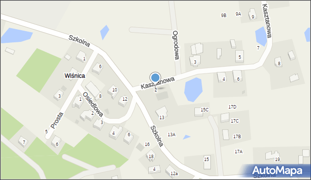 Pomlewo, Kasztanowa, 2, mapa Pomlewo