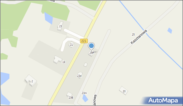 Pomlewo, Kasztanowa, 23F, mapa Pomlewo