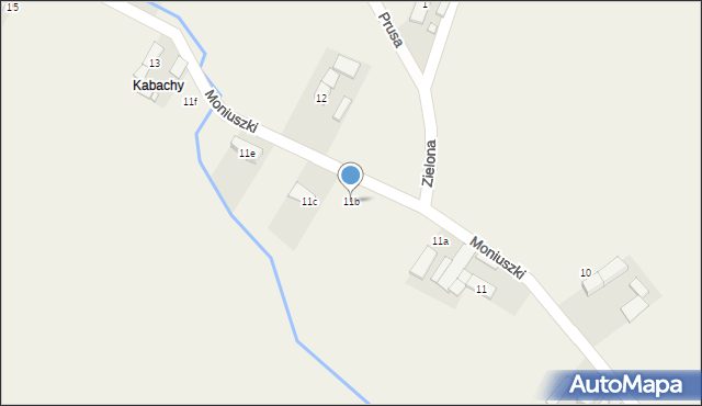 Popielów, Kamieniec, 11b, mapa Popielów