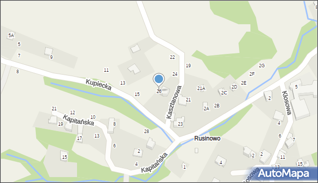 Porąbka, Kasztanowa, 26, mapa Porąbka