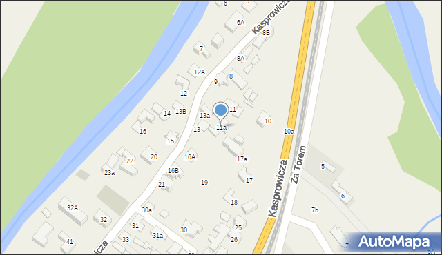 Poronin, Kasprowicza Jana, 11a, mapa Poronin