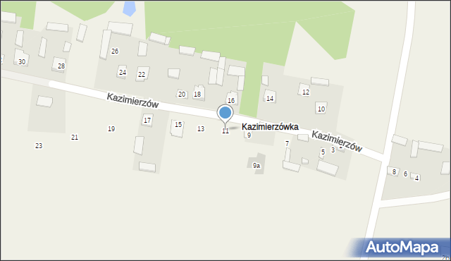 Postoliska, Kazimierzów, 11, mapa Postoliska