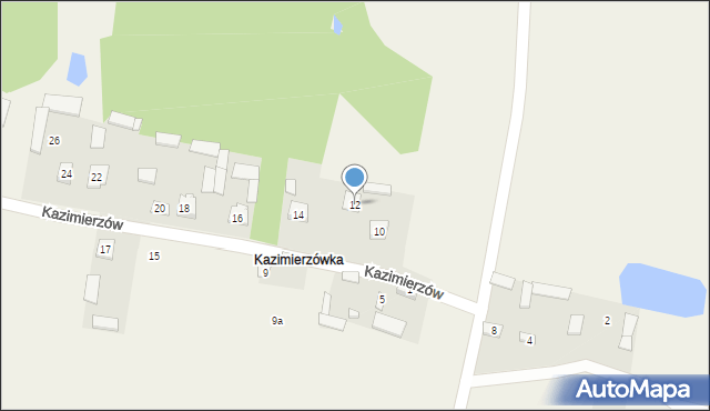 Postoliska, Kazimierzów, 12, mapa Postoliska