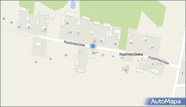 Postoliska, Kazimierzów, 15, mapa Postoliska