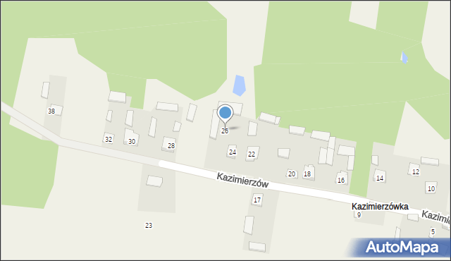 Postoliska, Kazimierzów, 26, mapa Postoliska