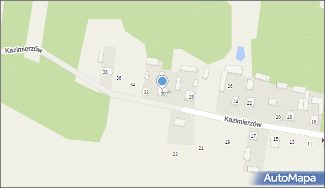 Postoliska, Kazimierzów, 30, mapa Postoliska