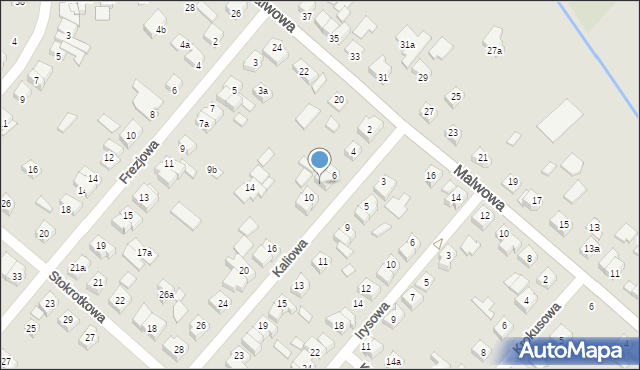 Poznań, Kaliowa, 8, mapa Poznania